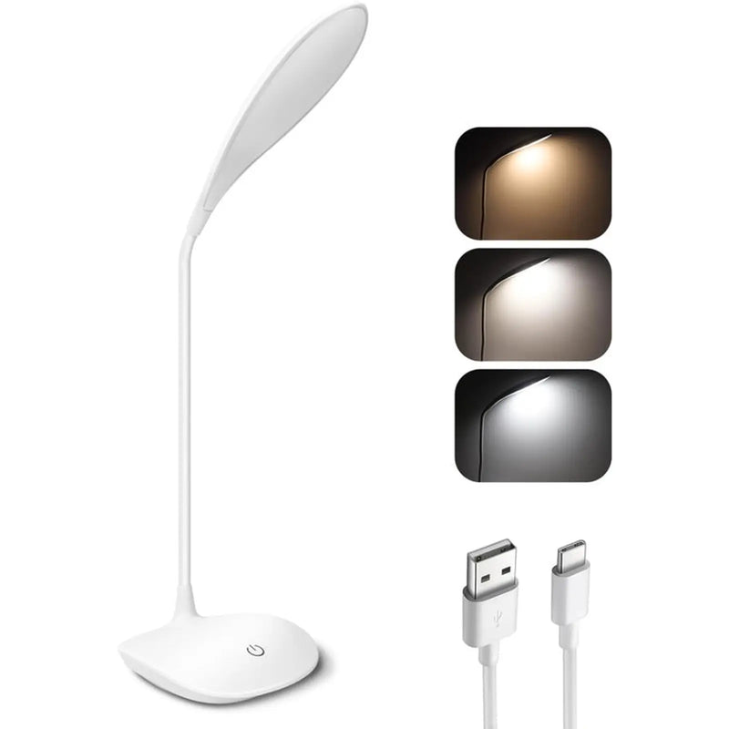 Extrastar Rechargable Dimmable Desk Lamp With Usb 3w White
