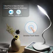 Extrastar Rechargable Dimmable Desk Lamp With Usb 3w White