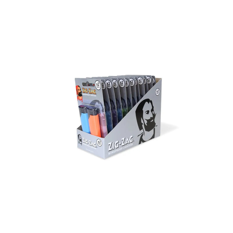 Zig Zag Windproof Lighters Pack 2