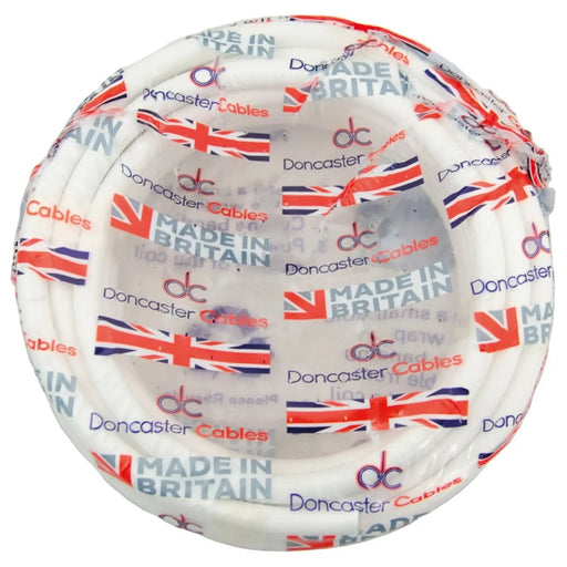 Doncaster Cable 3 Core Round Flex White 5m x 0.75mm2