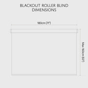 RENAISSANCE Blackout Roller Blind Silver 180cm