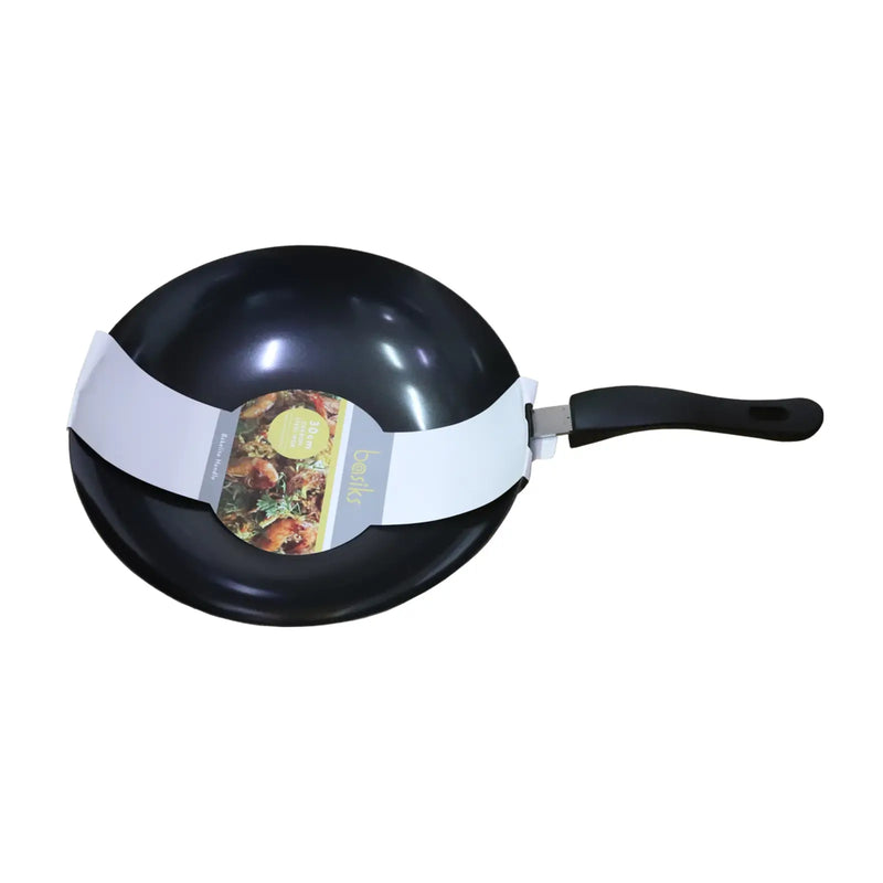 Basiks Carbon Steel Wok Frypan 30cm