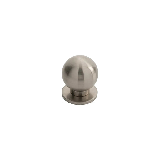 30Mm Stainless Steel Ball Knob W/ Rose - Satin Nickel 30 ( 30 )