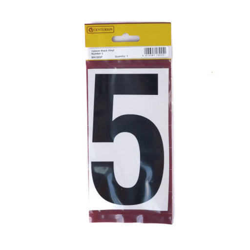 150mm Black Self Adhesive Vinyl Number 5