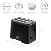 Quest 2 Slice Toaster Black