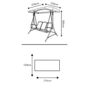 Pagoda Sienna 3 Seat Steel Hammock