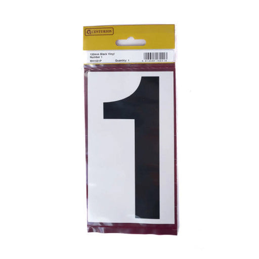 150mm Black Self Adhesive Vinyl Number 1