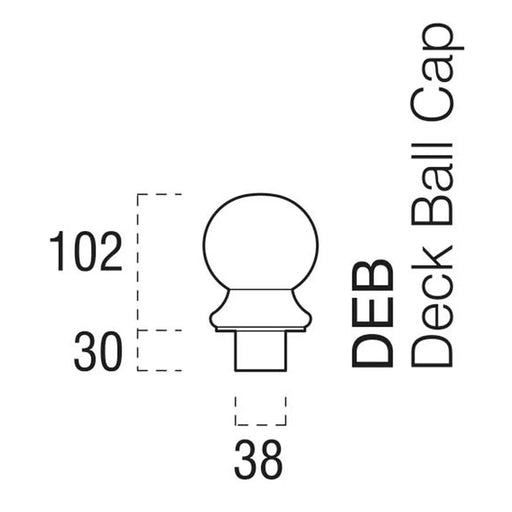 Cheshire Mouldings Decking Newel Ball Cap