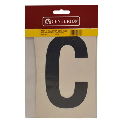 150mm Black Self Adhesive Vinyl Letter C   (Pack of 5)