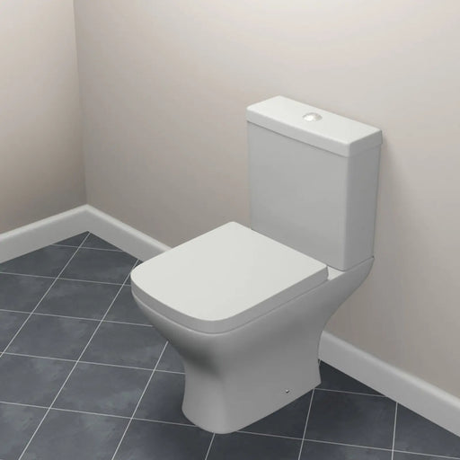SP Space Saver One Box Square Toilet, Seat and Cistern W: 365mm H: 780mm D: 610mm