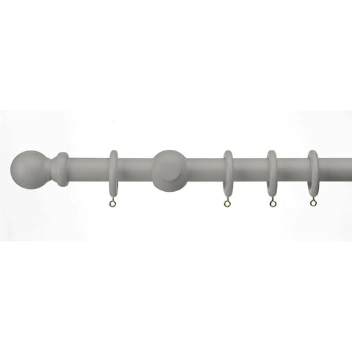 Woodside 28mm Ball Wood Pole Matt Grey 300cm