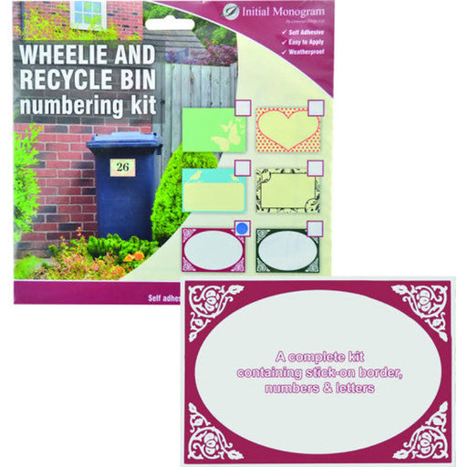Wheelie Bin Number Kit Victorian Red