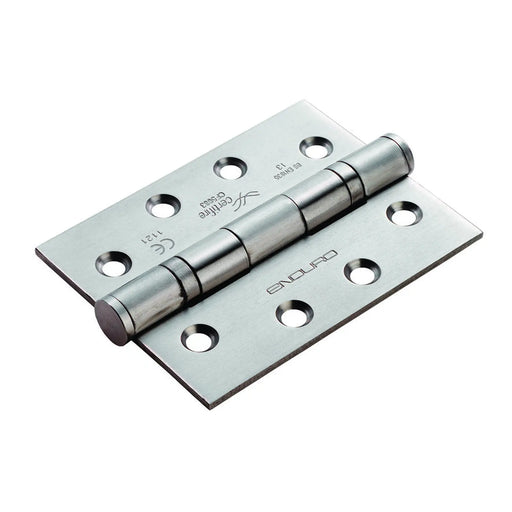 102 X 76 X 3Mm Ball Bearing Hinge Grade 13 C/W Screws (3 Pack) - Satin Stainless Steel