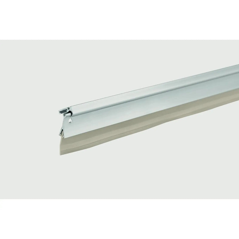 Woodside Bottom of the Door Self Seal Draught Excluder TPE Sweep Aluminium Silver