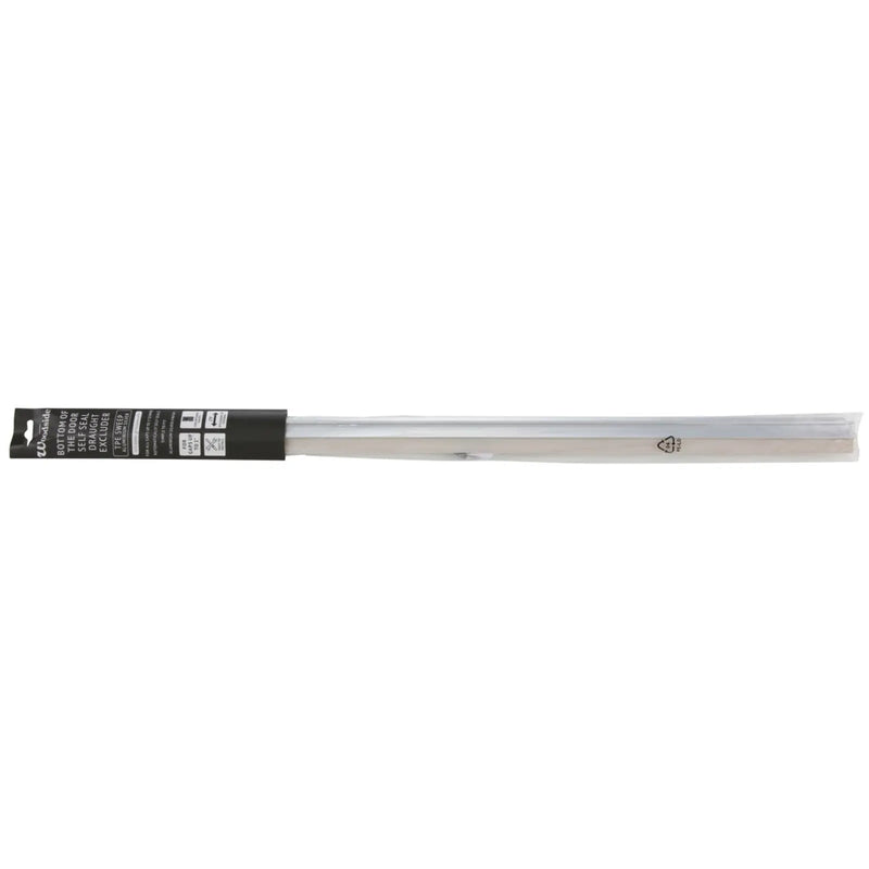 Woodside Bottom of the Door Self Seal Draught Excluder TPE Sweep Aluminium Silver
