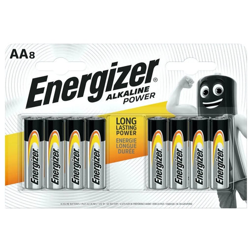 Energizer Alkaline Power Batteries AA Pack 8