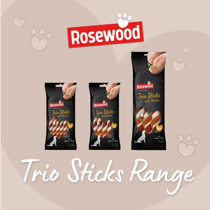 ROSEWOOD Trio Sticks With Chicken Dog Treats Large