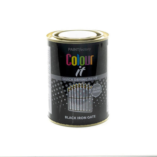 Colour It Iron Gate Paint - Black - Pack of 6
