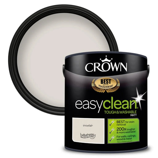 Crown Easyclean Matt Emulsion 2.5L Snowfall