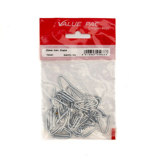 25mm Galv Staples (80g Pack) - Pack of 10