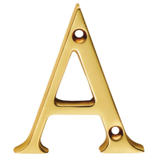 Letter Face Fix (A) - Polished Brass 53MM
