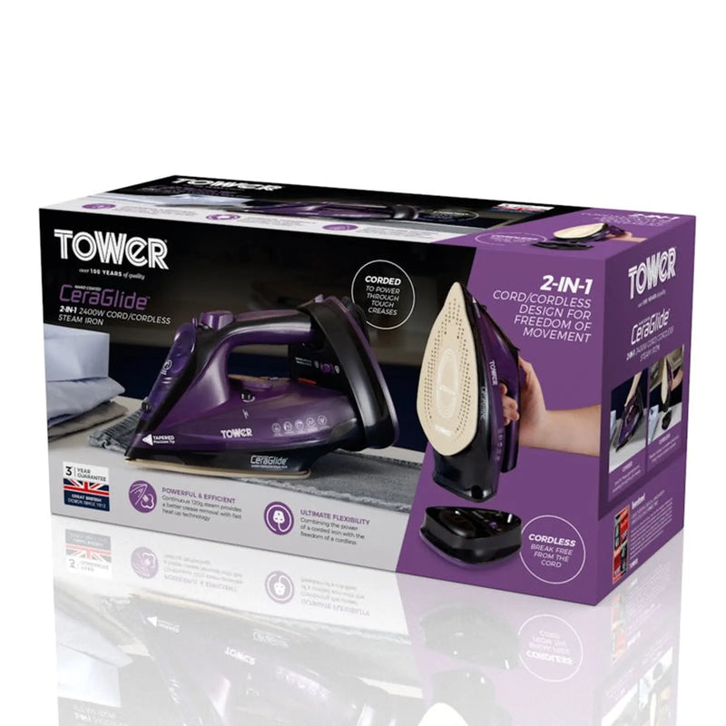 Tower Ceraglide Cord/Cordless Iron 2400w