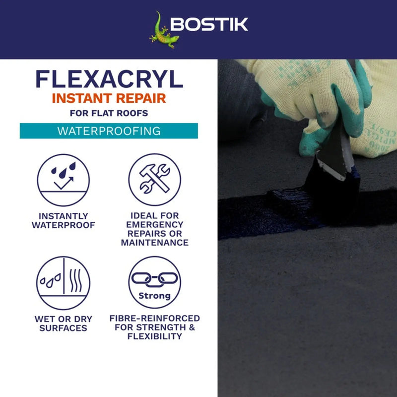 Bostik Flexacryl Instant Repair 5kg Black