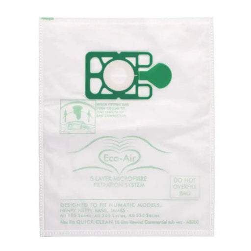 NUMATIC NVM-1CH  HEPAFLOW DUST BAG 9LTRS - Min Order 6