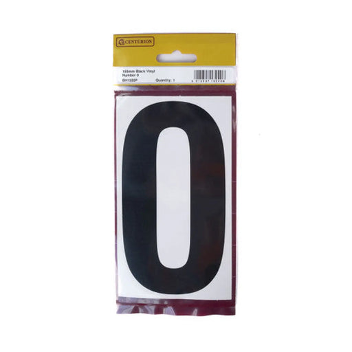 150mm Black Self Adhesive Vinyl Number 0
