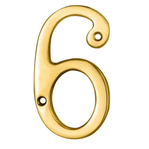 Numeral Face Fix (No 6/9) - Polished Brass 76MM
