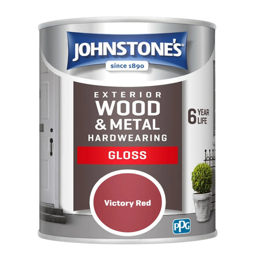 Johnstone's Exterior Hardwearing Gloss 750ml Victory Red