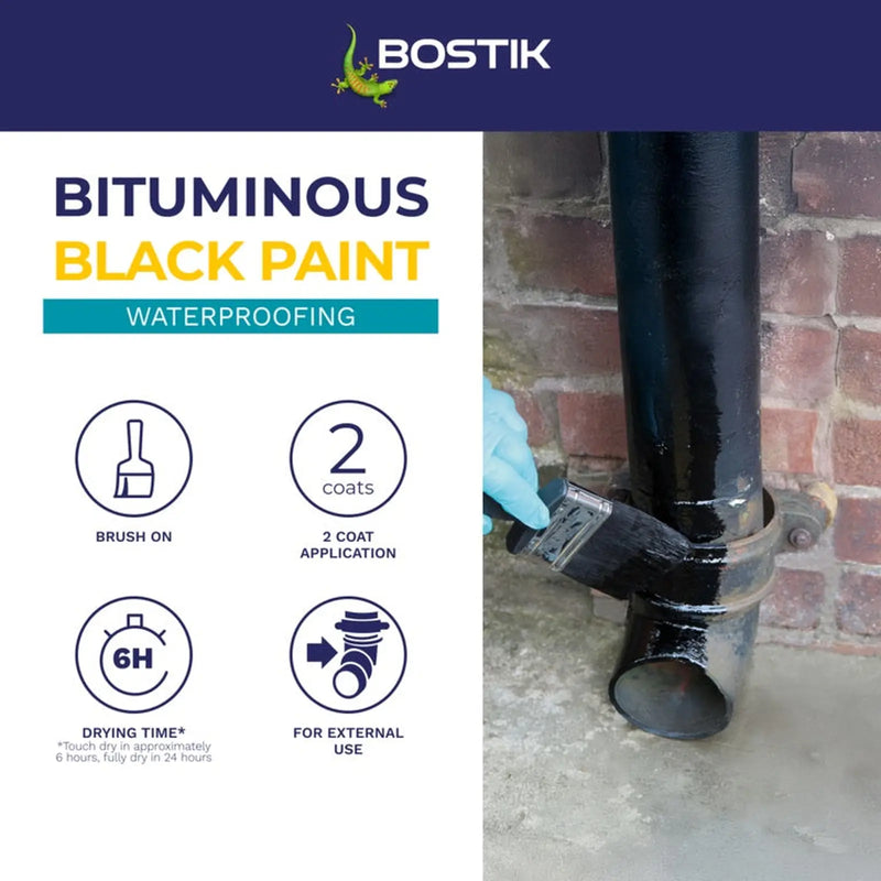 Bostik Bituminous Black Paint 5L