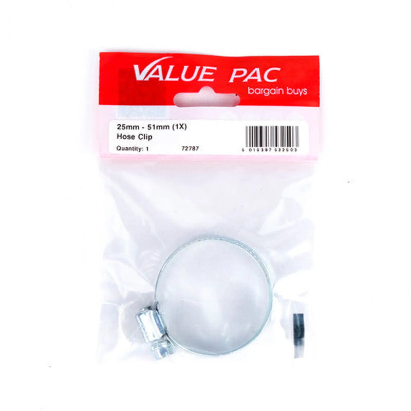 25mm - 51mm (1X) Hose Clip - Pack of 10
