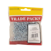 Pozi Twinthread Countersunk Woodscrews - Zinc Plated - 1" x 4 - - Pack of 5