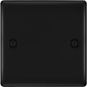 BG Single Blank Plate Matt Black
