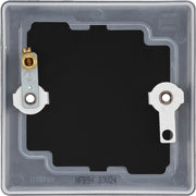 BG Single Blank Plate Matt Black