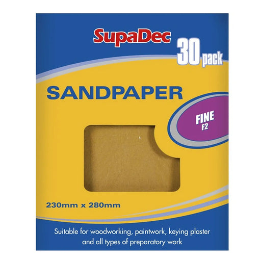 SupaDec General Purpose Sandpaper Pack 30 Fine F2