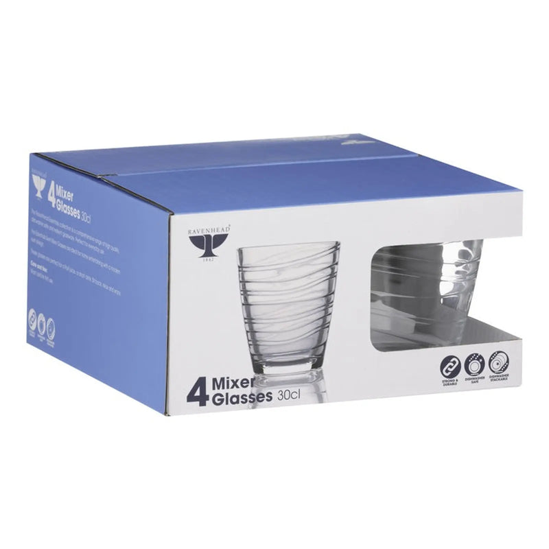Ravenhead Essentials Swirl Mixer Glass Set Of 4