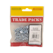 Pozi Twinthread Countersunk Woodscrews - Zinc Plated - 3/4" x 8 - - Pack of 5