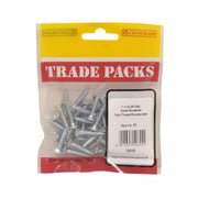 Pozi Twinthread Countersunk Woodscrews - Zinc Plated - 1" x 10 - - Pack of 5