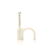 White Cable Clips 8mm