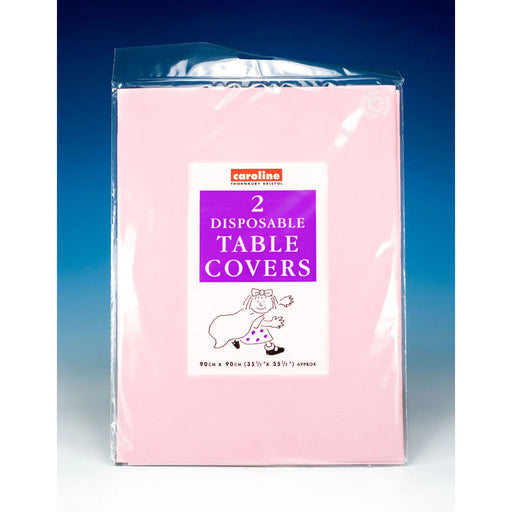 Caroline Square Paper Tablecovers 90cm Pink