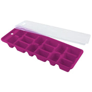 Fackelmann Ice Cube Tray With Cover Blue, Purple or Green
