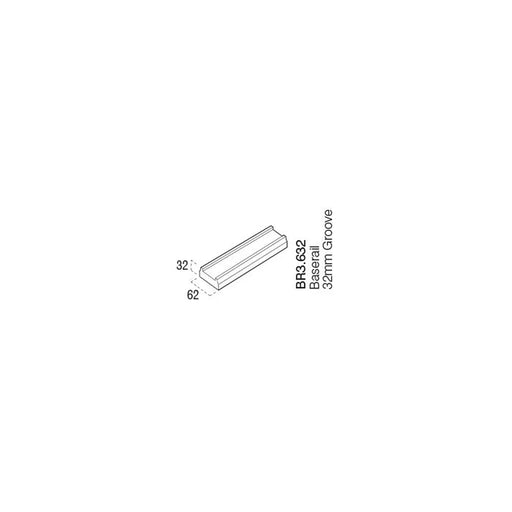 Cheshire Mouldings Pine Baserail 3.6m x 32mm