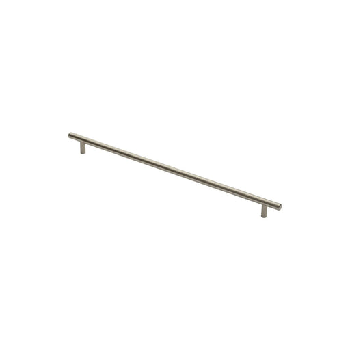12Mm Dia. T-Bar Pull Handle - 384Mm C/C - Bolt Through Fixing - Satin Nickel 384 ( 444 )