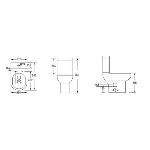 Kartell Bijoux Close Coupled Cistern