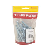 Cup Square Carriage Bolts & Nuts - Zinc Plated - M8 x 65mm - (16 PK) - Pack of 5