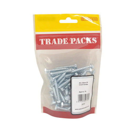 Coach Screws - Zinc Plated - M6 x 40mm - (70 PK) - Pack of 5