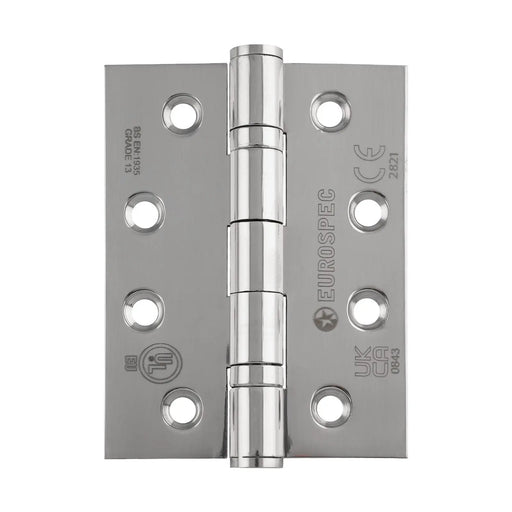 102 X 76 X 2.5Mm Ball Bearing Hinge Grade 13 C/W Screws (3 Pack) - Bright Stainless Steel