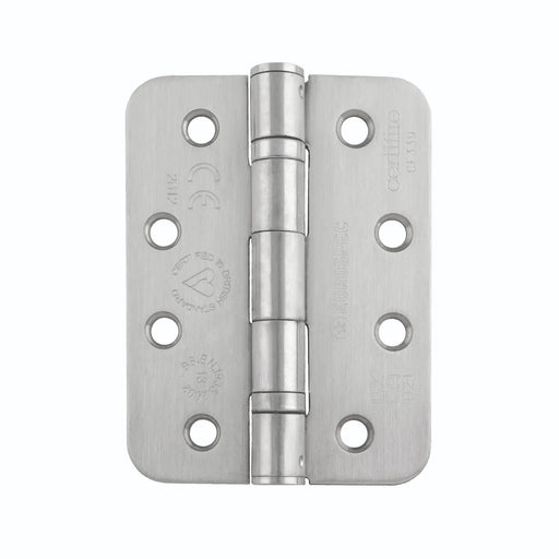 102 X 76 X 2.5Mm Ball Bearing Hinge Grade 13 C/W Screws - Radius (3 Pack) - Satin Stainless Steel